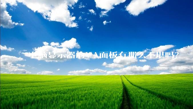 电脑显示器的VA面板有那么不堪吗？